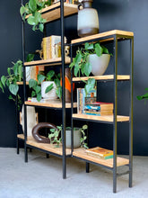 Load image into Gallery viewer, Steel & Wood Shelving Unit