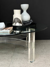 Load image into Gallery viewer, Lucite & Oval Glass Coffee Table