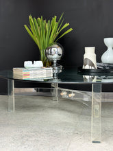 Load image into Gallery viewer, Lucite & Oval Glass Coffee Table