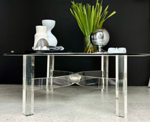 Load image into Gallery viewer, Lucite & Oval Glass Coffee Table