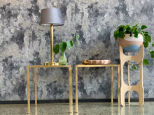 Load image into Gallery viewer, Pair of brass side tables