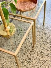 Load image into Gallery viewer, Pair of brass side tables