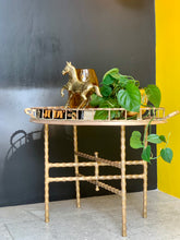 Load image into Gallery viewer, Vintage Brass Tray Table