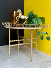 Load image into Gallery viewer, Vintage Brass Tray Table