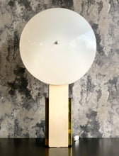 Load image into Gallery viewer, Mid-century Travertine & Brass Lamp