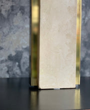 Load image into Gallery viewer, Mid-century Travertine & Brass Lamp