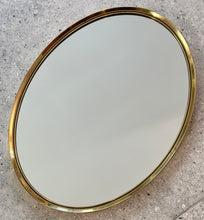 Load image into Gallery viewer, Vintage Brass Oval Mirror