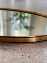 Load image into Gallery viewer, Vintage Brass Oval Mirror