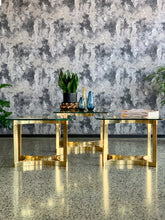 Load image into Gallery viewer, Pair of Brass & Glass Side Tables