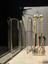 Load image into Gallery viewer, Vintage Brass Fireplace Tool set - Duck Head Handle design