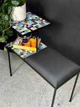 Load image into Gallery viewer, Steel Mosaic two-tiered Table / seat
