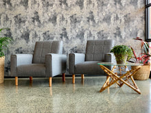 Load image into Gallery viewer, Pair of retro occasional chairs