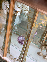 Load image into Gallery viewer, 50's Vintage display cabinet with gold detail