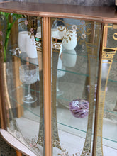 Load image into Gallery viewer, 50's Vintage display cabinet with gold detail