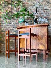 Load image into Gallery viewer, Mid-Century Entertainment Counter & Stools