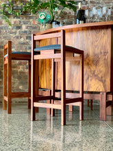 Load image into Gallery viewer, Mid-Century Entertainment Counter & Stools