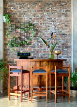Load image into Gallery viewer, Mid-Century Entertainment Counter & Stools