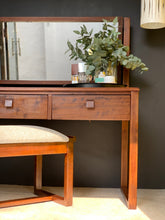 Load image into Gallery viewer, Imbuia Dresser & Stool