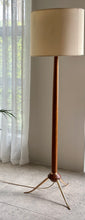 Load image into Gallery viewer, Mid-Century Floor Lamp with Brass Feet