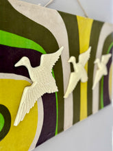 Load image into Gallery viewer, Retro Ducks on Fabric Covered Board