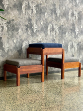 Load image into Gallery viewer, Set of 3 retro stackable stools/ side tables
