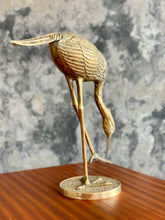Load image into Gallery viewer, Vintage Brass Heron figurine