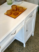 Load image into Gallery viewer, Vintage distressed white desk