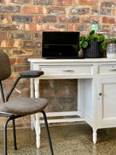 Load image into Gallery viewer, Vintage distressed white desk