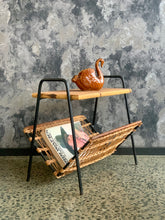 Load image into Gallery viewer, Steel And Cane Magazine Rack