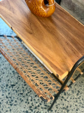 Load image into Gallery viewer, Steel And Cane Magazine Rack
