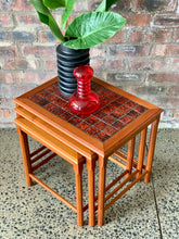 Load image into Gallery viewer, Nest of 3 tiled top tables
