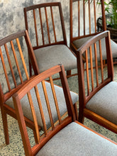 Load image into Gallery viewer, Mid-Century set of 6 mahogany dining chairs