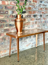 Load image into Gallery viewer, Copper coffee table with glass top