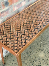 Load image into Gallery viewer, Copper coffee table with glass top