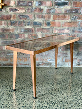 Load image into Gallery viewer, Copper coffee table with glass top