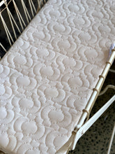 Load image into Gallery viewer, Vintage metal baby crib on wheels