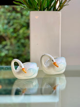 Load image into Gallery viewer, "MidWinter" Pair of Porcelain Swans