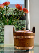 Load image into Gallery viewer, Vintage Copper & Wood Ice Bucket