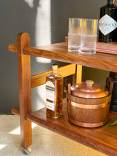 Load image into Gallery viewer, Mid-Century Two Tier Kiaat Drinks Trolley