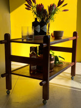 Load image into Gallery viewer, Mid-Century Two Tier Kiaat Drinks Trolley