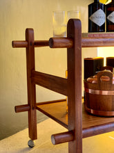 Load image into Gallery viewer, Mid-Century Two Tier Kiaat Drinks Trolley