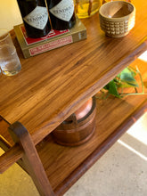 Load image into Gallery viewer, Mid-Century Two Tier Kiaat Drinks Trolley