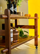Load image into Gallery viewer, Mid-Century Two Tier Kiaat Drinks Trolley