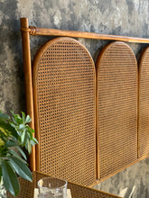 Load image into Gallery viewer, Vintage Double Cane Headboard & Pedestals