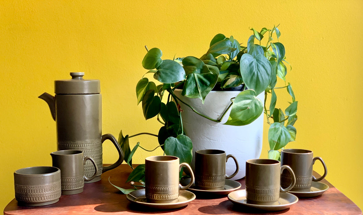 Retro Olive Coffee Set RETREND