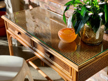 Load image into Gallery viewer, Vintage Cane Dresser/ Desk