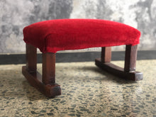 Load image into Gallery viewer, Small Red Footstool