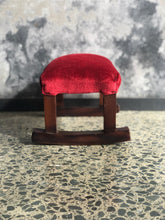 Load image into Gallery viewer, Small Red Footstool