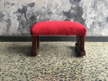 Load image into Gallery viewer, Small Red Footstool