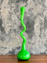 Load image into Gallery viewer, Green modernist spiral vase